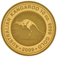 2009 10oz Australian Kangaroo Gold Nugget Coin