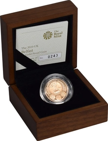 Gold Proof 2010 £1 Belfast