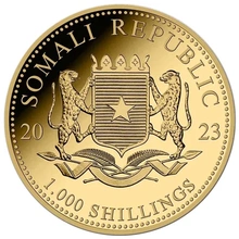 2023 1oz Somalian Elephant Gold Coin