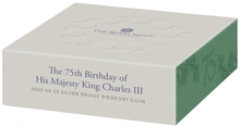 2023 75th Birthday of King Charles III £5 Silver Crown Proof Piedfort Coin Boxed