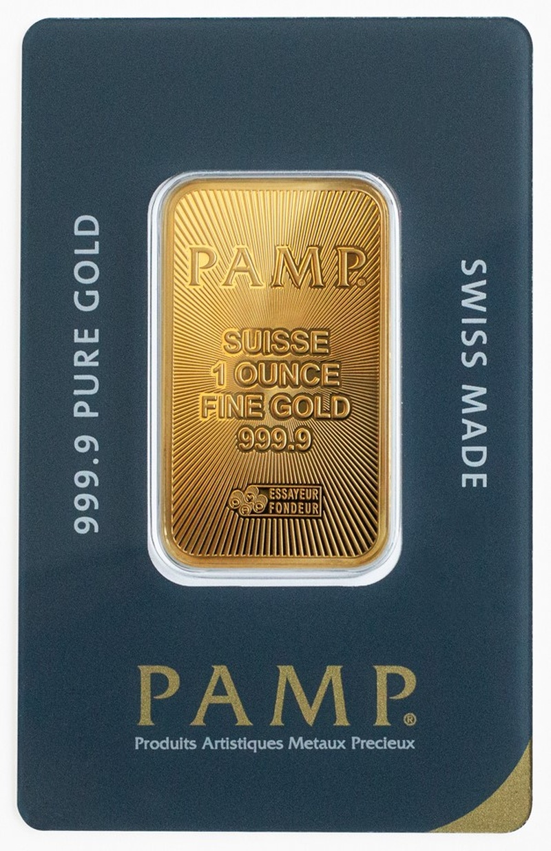PAMP Suisse 1oz Gold Bar Minted