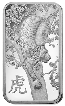 10g Silver Bar 2022 Year of the Tiger Bar PAMP