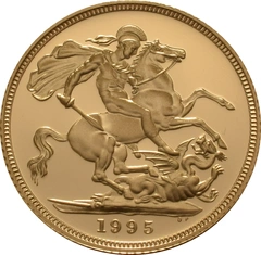 1995 Proof Gold Sovereign Coin Elizabeth II Third Head