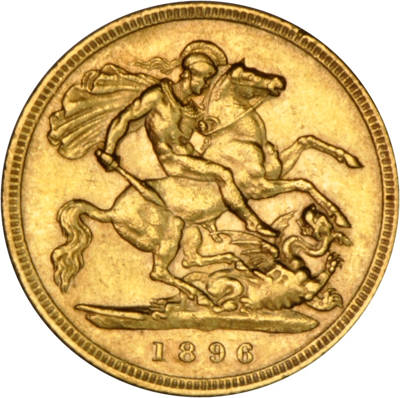 1896 Gold Half Sovereign Queen Victoria Old Head