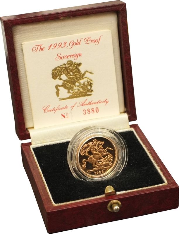Gold Proof 1993 Sovereign Boxed