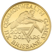 1982 $200 Australian Gold Proof Coin Commonwealth Games Brisbane Boxed