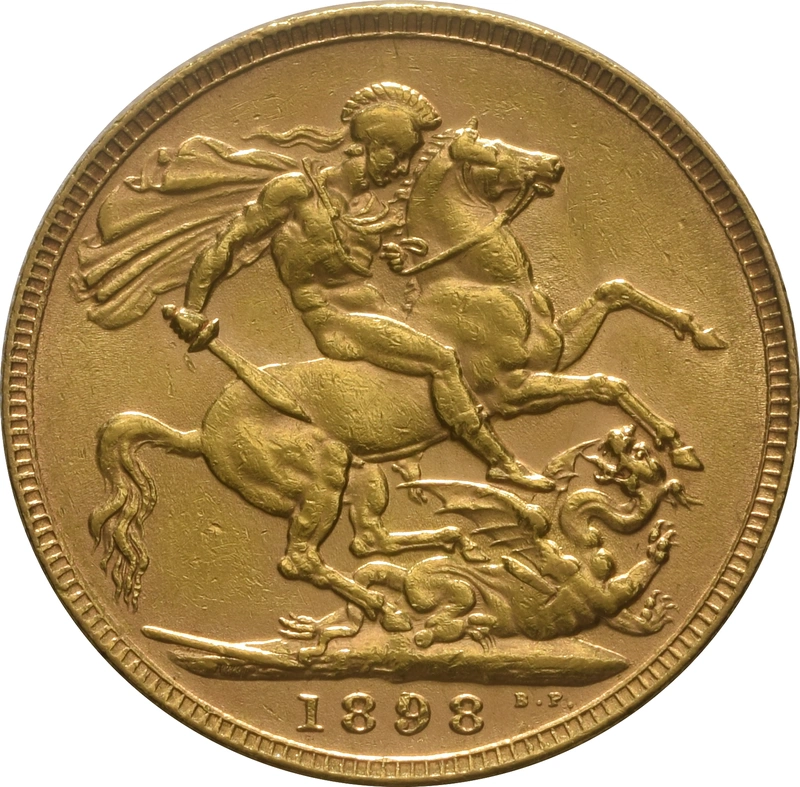 1898 Gold Sovereign Coin Queen Victoria Old Head