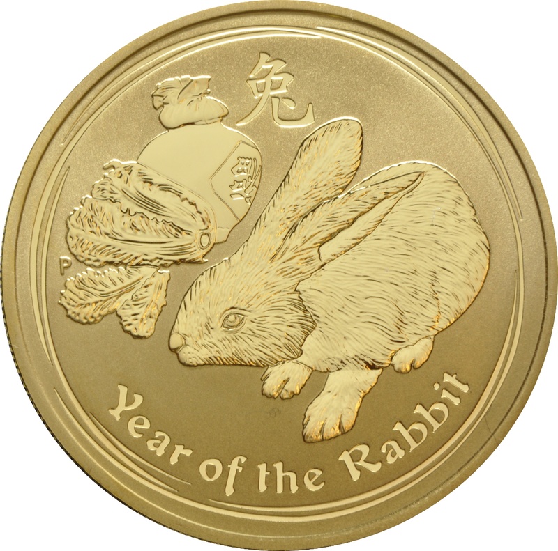 2011 1oz Gold Australian Lunar Year of the Rabbit