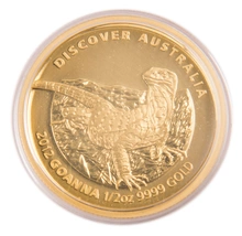 Boxed Perth Mint 2012 Discover Australia – Goanna 1/2oz Gold Coin