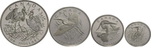 2002 Platinum Canadian Great Blue Heron 4 coin set