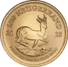 2018 1/10oz Krugerrand Gold Coin