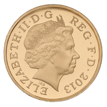 Gold Proof 2013 £1 Wales Floral