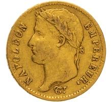 1812 20 French Francs Gold Coin Napoleon I W
