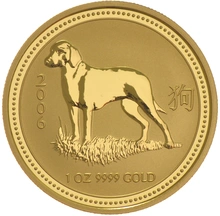 1oz Gold Australian Lunar Year of the Dog 2006