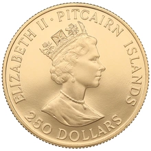 1998 Pitcairn Islands $250 150th Anniversary of the Constitution Gold Proof Coin Boxed