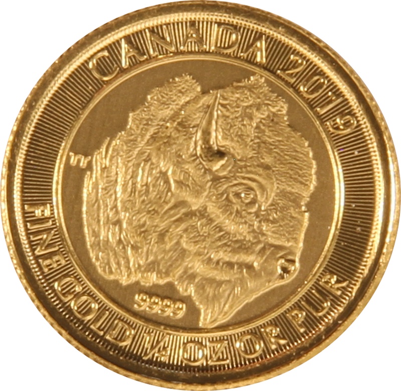 2019 Quarter Ounce Canadian Buffalo Gold Coin