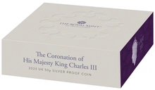 2023 50p Silver Coronation of King Charles III Proof Piedfort Coin Boxed