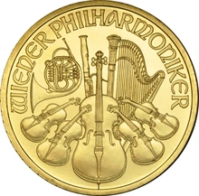 1999 Austrian Gold Philharmonic Coin 1oz