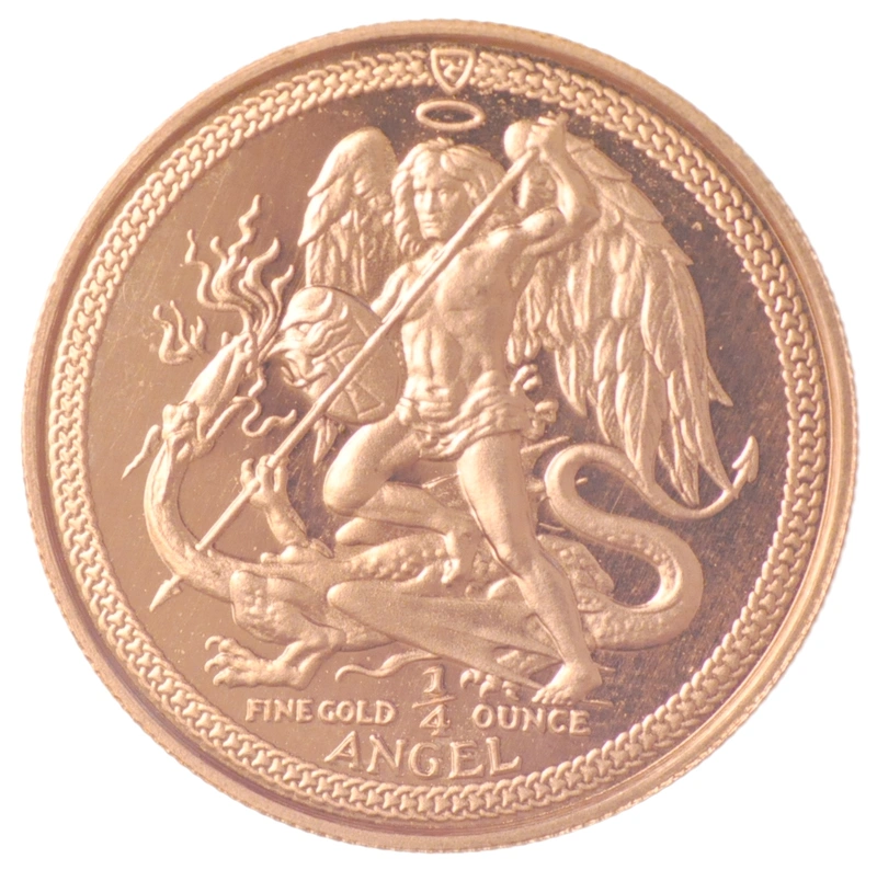 Quarter Ounce Gold Isle of Man Angel