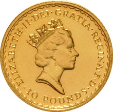 1987 Tenth Ounce Gold Britannia