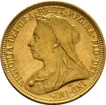 1894 Gold Sovereign - Victoria Old Head - S