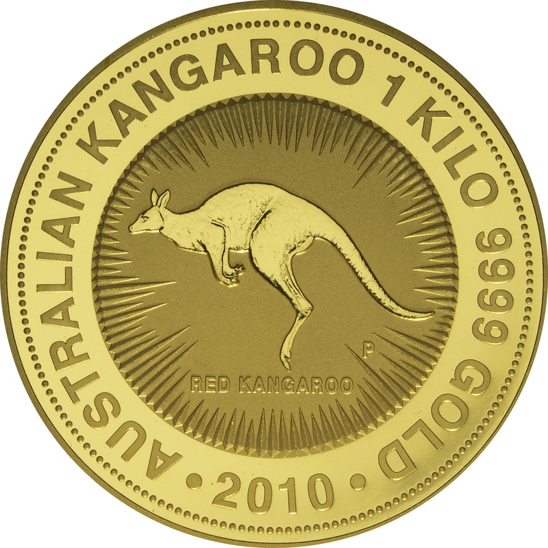 2010 1kg Gold Australian Kangaroo