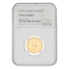 1957 £1 South Africa Gold Proof Coin Elizabeth II NGC PF66