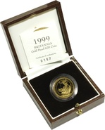 1999 Britannia Quarter Ounce Gold Proof Coin boxed with COA