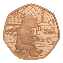 2018 Paddington the Station Fifty Pence 50p Proof Gold Coin Boxed