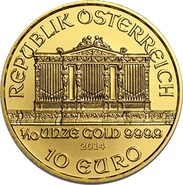 2014 Tenth Ounce Gold Austrian Philharmonic