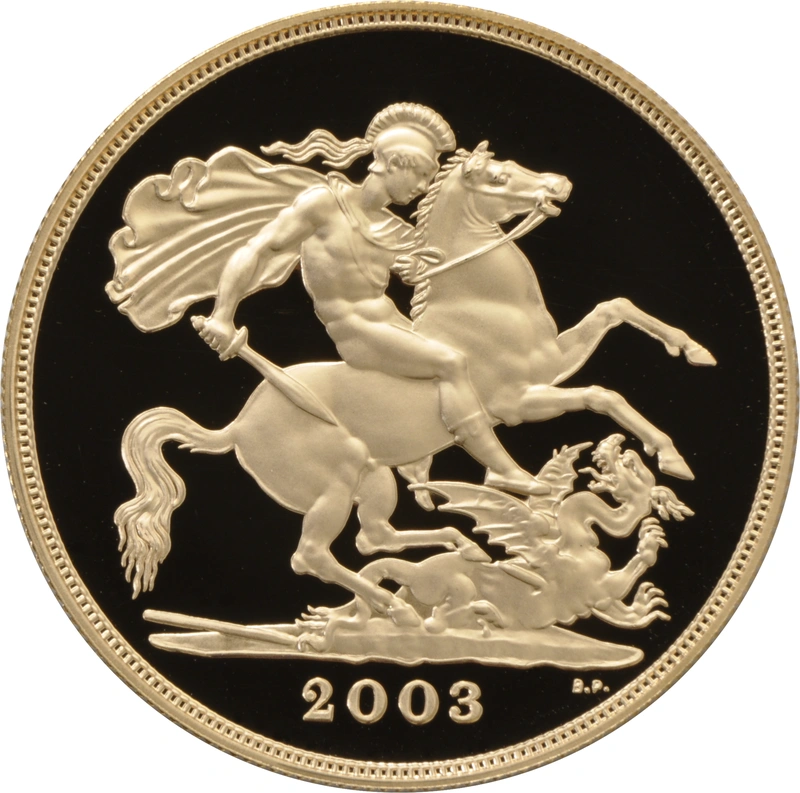 2003 Proof Gold £5 Coin Quintuple Sovereign