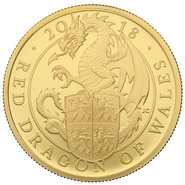 2018 Proof 1oz Red Dragon of Wales Gold Coin Queen's Beasts