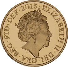 2015 Proof Gold £1 Pound Coin Royal Shield of Arms Fifth Portrait