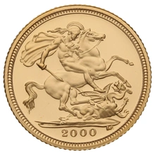 2000 Proof Gold Half Sovereign Boxed