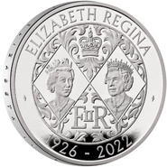 2022 - Silver £5 Proof Crown, Her Majesty Queen Elizabeth II Memorial Boxed