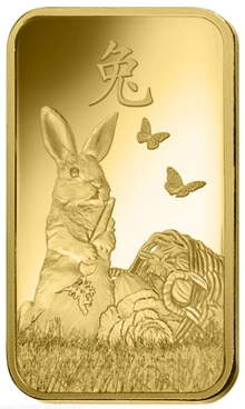 PAMP 1oz 2023 Year of the Rabbit Gold Bar