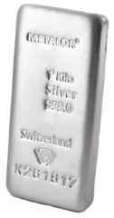 1kg Silver Bar Metalor