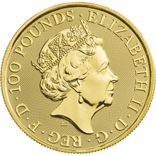 2020 1oz White Lion of Mortimer Gold Coin Queen's Beasts