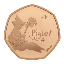 2020 Proof 50p Gold Coin Piglet Boxed