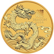 2024 Perth Mint Half Ounce Year of the Dragon Gold Coin