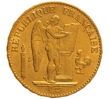 1877 20 French Francs - Guardian Angel - A