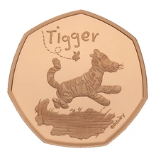 2021 Proof 50p Gold Coin Tigger Boxed