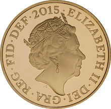 2015 Proof Gold 10p Coin Royal Shield Fifth Portrait