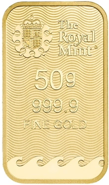 Britannia 50 Gram Minted Gold Bar