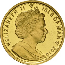 Piedfort 1/4th (1/2th) Ounce 2010 Angel Gold Coin