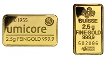 2.5g Gold Bars (Pre Owned)