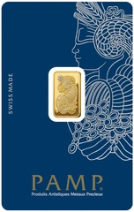 2.5g Gold Bar PAMP Lady Fortuna Minted