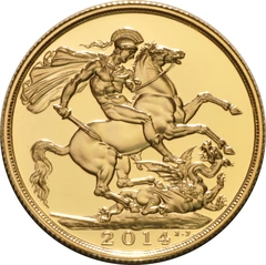 2014 £2 Coin Gold Double Sovereign Brilliant Uncirculated