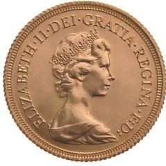 1971 Gold Sovereign Coin