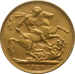1910 Gold Sovereign Coin Edward VII